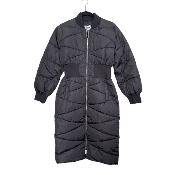 Steve Madden Black Long Quilted Puffer Coat Size XS Jacket NEW - Picture 4 of 9